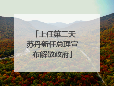 上任第二天 苏丹新任总理宣布解散政府
